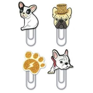 4 Pcs Dogs Paper Clips 2" X 1" (Approx.) Pets Metal Clips Dogs Clips